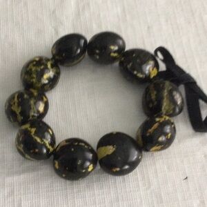 Woman’s Stretch Bracelet made in Hawaii Black the color symbolizes power #25